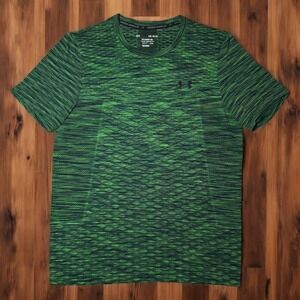 Under Armour Shirt Mens Large Vanish Tee Seamless Short Sleeve Performance Green
